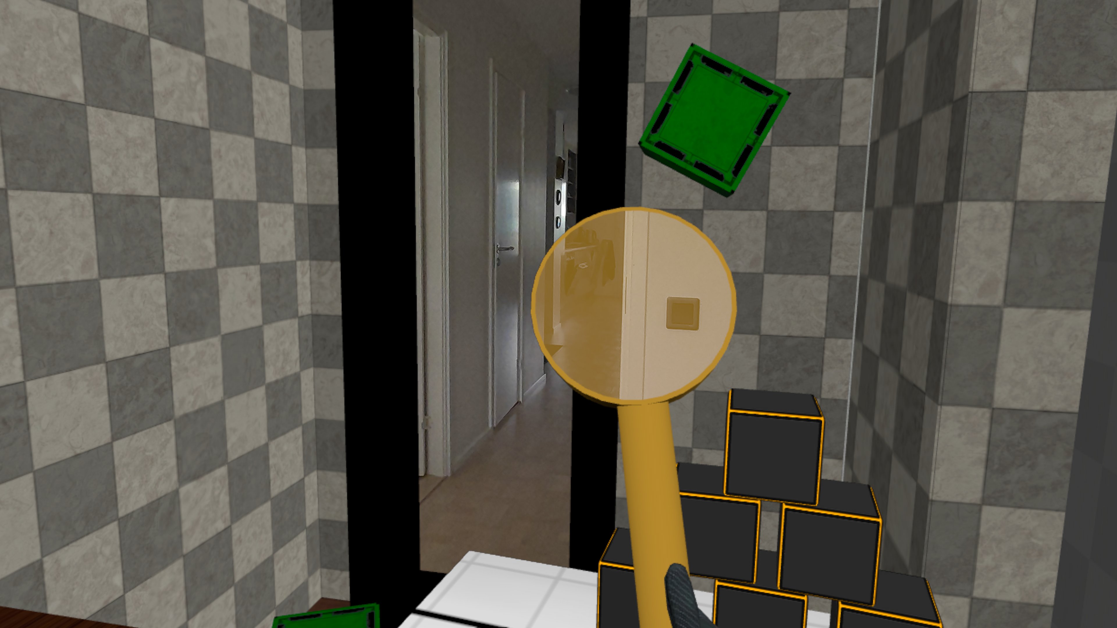 50% passthrough on the round yellow mesh