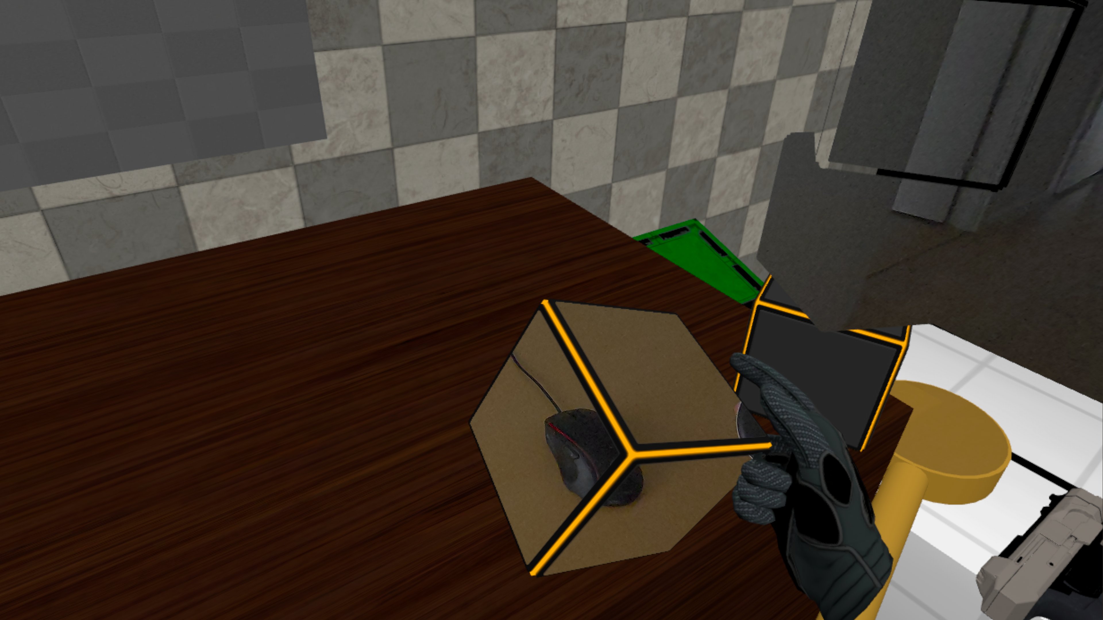 Passthrough on parts of the cube with visible borders