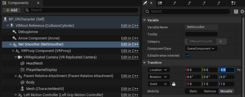 Net Smoother component location adjusted
