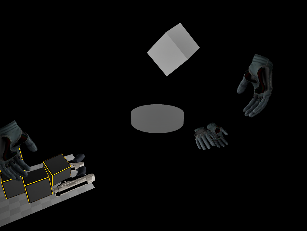 A non-VR Windows client does not see room elements