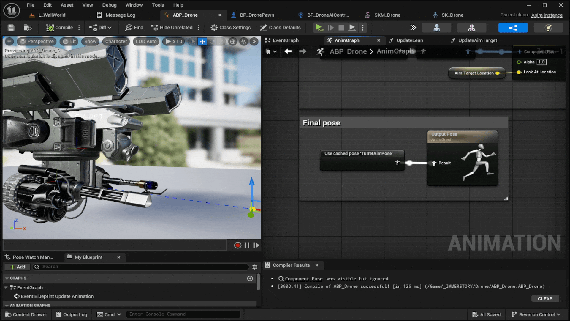 Camera and turrets aim